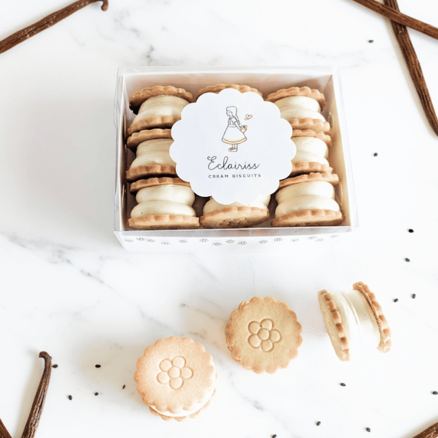 Image of a pandan and coconut milk chiffon cupcake, box of 12 cupcakes